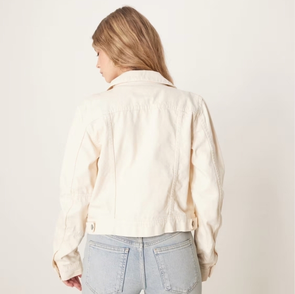 Free People Rumors Denim Jacket In Ecru Size Small - Picture 3 of 9